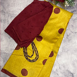 Veena polka tussar saree
