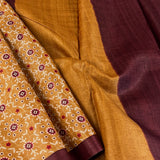 Veena tile print tussar saree