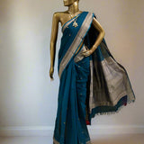 Multi bordered kanchi cotton saree
