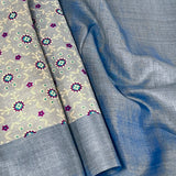 Veena tile print tussar saree