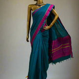 Leheriya bordered kanchi cotton saree