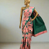 Veena chrysanthemum tussar saree