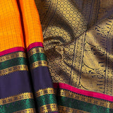 Sumangala – Handwoven Kanchipuram Silk Saree with Intricate Zari Border