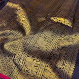 Sumangala – Handwoven Kanchipuram Silk Saree with Intricate Zari Border