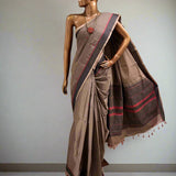 Leheriya bordered kanchi cotton saree