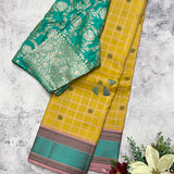 Kimaya checked motif silk saree