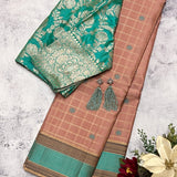 Kimaya checked motif silk saree
