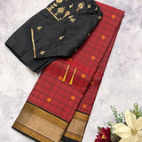 Kimaya checked motif silk saree