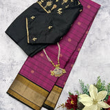 Kimaya checked motif silk saree