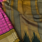 Kimaya checked motif silk saree