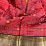 Kimaya checked motif silk saree