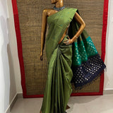 Kimaya tricolour silk saree