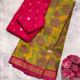 Maya Chrysanthemum tussar saree