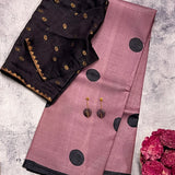 Veena polka tussar saree