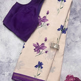 Mila hibiscus silk saree