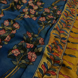 Bed of roses chiffon kalamkari saree