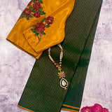 Nihira rising lines kanchipuram silk saree