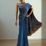 Bed of roses chiffon kalamkari saree