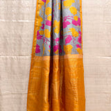 Mila Paper Flowers Kanchipuram Silk Dupatta