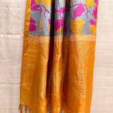 Mila Paper Flowers Kanchipuram Silk Dupatta