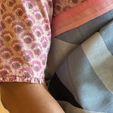 Dustyrose printed cotton blouse