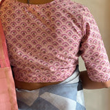Dustyrose printed cotton blouse