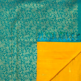 Ranya Vanasingaram Kanchipuram Silk Saree - Teal and Yellow