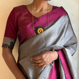 Maroon Kalamkari appliquéd blouse