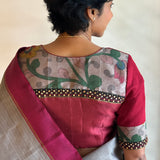 Maroon Kalamkari appliquéd blouse