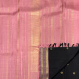 Black Twin border Kanchipuram Silk Saree