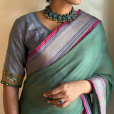 Grey Kalamkari Applique Blouse