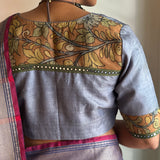Grey Kalamkari Applique Blouse