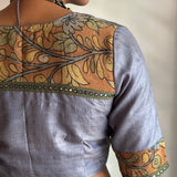 Grey Kalamkari Applique Blouse