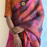 Mishrita brush dyed organza saree