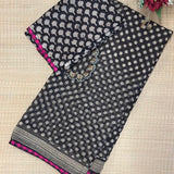 Mishrita Black Polka Kota Saree