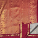 Sumangala Zari Checks Kanchi Silk Saree - Grey