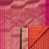 Sumangala Meenakari Kanchi Silk Saree - Orange
