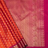 Sumangala Meenakari Kanchi Silk Saree - Orange