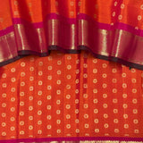 Sumangala Meenakari Kanchi Silk Saree - Orange