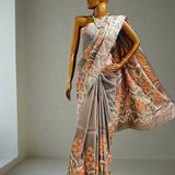 Light green batik saree