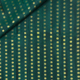 Star Woven Kanchipuram Silk Fabric - Green