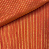 Chevron Kanchi Silk Fabric - Orange