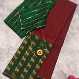 Trayi Kamadhenu kanchipuram silk saree