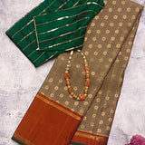 Meera meenakari kanchipuram silk saree