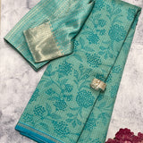Mila monotone printed kanchi organza saree