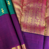 Trayi striped border kanchi silk saree