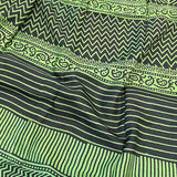 Geometric printed kanchi silk fabric