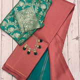 Alani striped kanchipuram silk saree