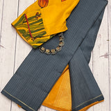 Alani striped kanchipuram silk saree