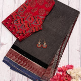 Chevron border Kota doriya saree